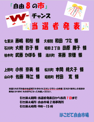 2026.1 ８の市当選